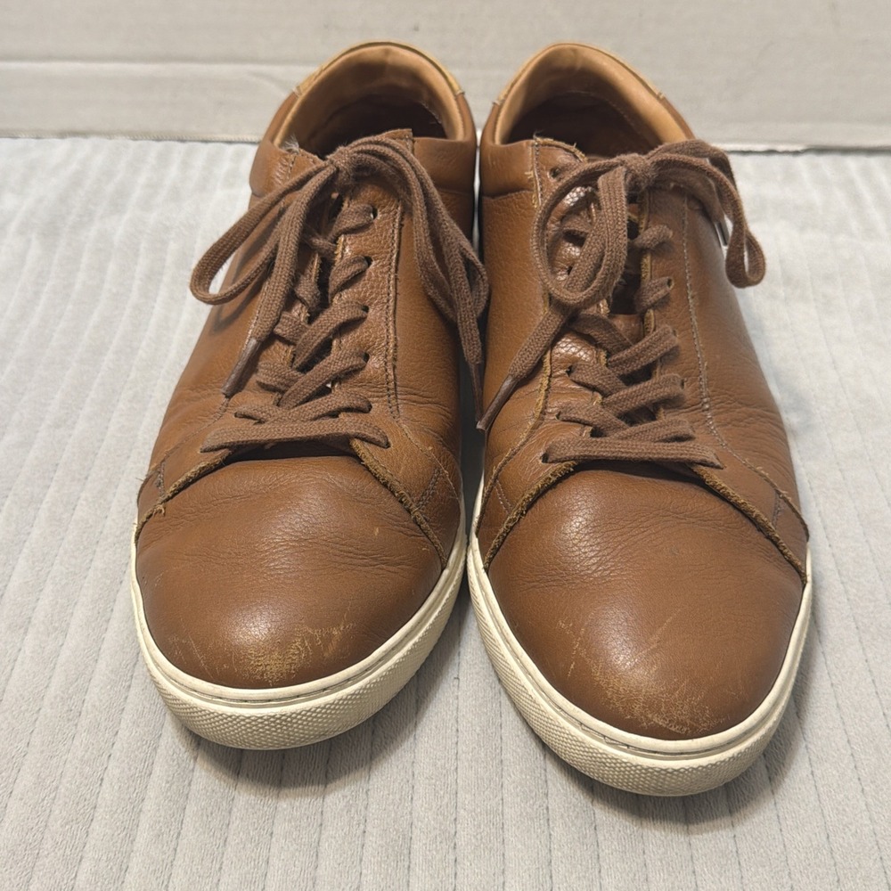 Allen Edmonds Courtside Sneakers Men's Sz 11 D‎ Walnut Brown Leather Lace-up